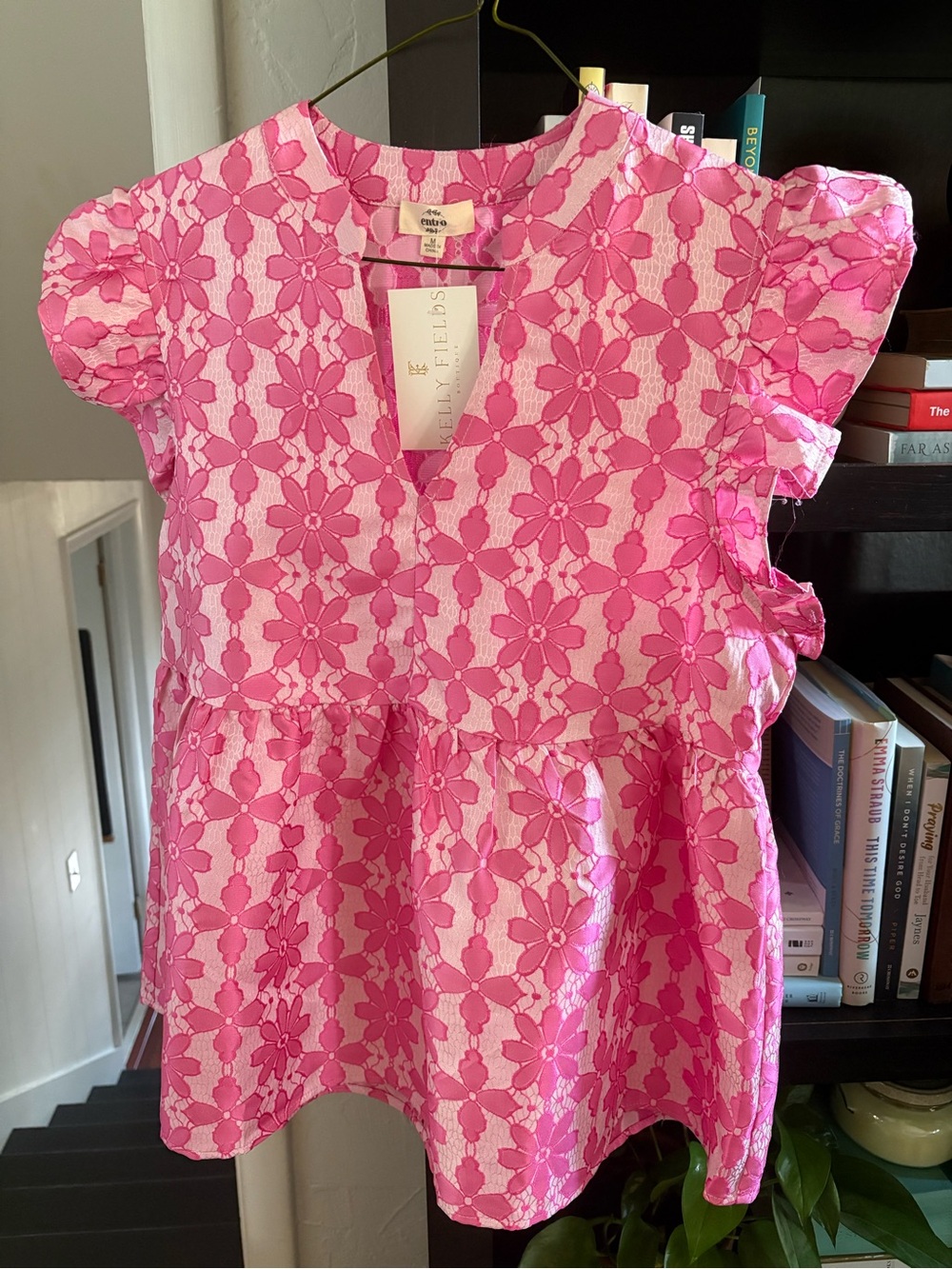 Entro Pink Floral Babydoll Blouse
